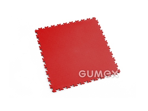 Dlaždica pre stredné zaťaženie FORTELOCK 2060, hrúbka 7mm, 510x510mm, 92°Sh, dezén koža, PVC, svetlo červená